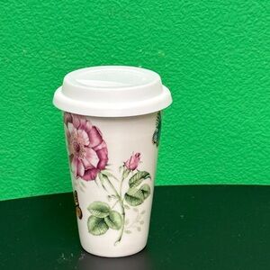 Lenox Batterfly Medow Floral Travel Mug with Lid